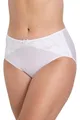 Miss Mary of Sweden Jacquard & Lace Panty – Mikrofaser, Dekorative Spitze Vorne, Baumwollzwickel, Bequeme Slip-Trosa 52 Weiss