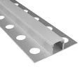 tktrading24 T77 LED Alu Premium Fliesenprofil Bordüre 10mm silber - 1m milky