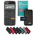 CASIO Taschenrechner fx-87DE X inkl. Schutztasche Schwarz & Fachbuch (80 Seiten, DIN A5)