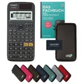 Casio fx-87DE X inkl. Schutztasche Schwarz & Fachbuch (80 Seiten, DIN A5) –