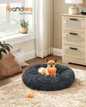 FEANDREA Hundebett, Katzenbett, weicher Plüsch, 60 cm, dunkelgrau PGW038G02