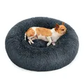 Hundebett flauschig, Katzenbett, Donut Kissen, waschbar, Polsterung in der Mi...