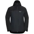 Jack Wolfskin 3-in-1-Funktionsjacke 3in1, wasserdicht, Übergangsjacke schwarz M (50)