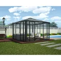Palram - Canopia Ledro 3.6 x 3.6 geschlossener Pavillon Anthrazit Bronze