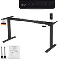 Albatros höhenverstellbares Schreibtisch Tischgestell elektrisch | LIFT S5 Schwarz | Gestell, Tischbeine, Tischfüße Metall | Display | 120Kg bel...