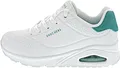 Skechers Damen UNO, Weißer Durabuck-Velourslederbesatz in, 37.5 EU