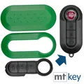 AUTO SCHLÜSSEL SCHALE GRÜN + Tastenfeld für Fiat 500 Punto Doblo Cover Hülle