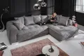 riess-ambiente Big-Sofa DECADENCIA 320cm silbergrau – Samt, XXL, 8 Kissen, variabler Ottomane, Einzelartikel 1 Teile, edle Eckcouch mit Federung & Rundum-Bezug – ideal für große Wohnzimmer