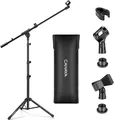 CAHAYA 2 in 1 Dual-Use Mikrofonständer boden Mikrofonstativ mit Galgen, Medium