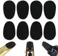 Hochwertige Silikon Mundstückkissen für Saxophon, 8 Stück Set, Schwarz
