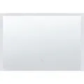 BELIANI Badspiegel Silber / Transparent 80 x 60 cm mit LED Beleuchtung rechteckig Elegant Modern - Silber