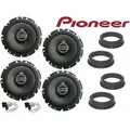 Pioneer passend für Skoda Roomster 06 - 15 Lautsprecher Set Tür Vorn Hinten 500 Watt