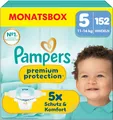 Pampers Premium Protection Größe 5 (11-16kg) Baby Windeln Monatsbox - 152 Stück