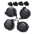 babybay Rollensatz Parkett / Rollen passend für alle babybay Modelle / vom Beistellbett zum Stubenwagen (schwarz) (1er Pack)