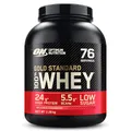Optimum Nutrition Gold Standard 100% Molkenproteinpulver für Muskelaufbau und -regeneration mit natürlich vorkommendem Glutamin und BCAA-Aminosäuren, Delicious Strawberry, 76 Portionen, 2,28 kg