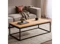 Couchtisch Akazie Massivholz 120cm Wohnzimmertisch rechteckig Industrial Design