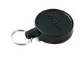 KeyBak mini Kevlarseil mit 360 grad drehbar clip schwarz Schlüsselrolle mit Gürtelclip 90cm KB 6 BLACK