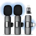 Kabelloses Lavalier Mikrofon für Smartphone USB-C Lightning 10h Akku