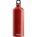 SIGG - Alu Trinkflasche - Traveller Rot - Klimaneutral Zertifiziert - Für Kohlensäurehaltige Getränke Geeignet - Auslaufsicher - Federleicht - BPA-frei - Outdoor - 1L