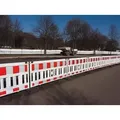 Schrankenzaun Euro 1 B2000 mm, nach ZTV-SA gelb/schwarz mit Lampenadapter