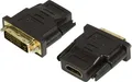 LogiLink AH0001 HDMI / DVI Adapter [1x HDMI-Buchse - 1x DVI-Stecker 24+1pol.] Schwarz