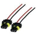 L & P Car Design 2x HB3 HB4 Lampen Stecker Fassung Sockel Lampenfassung Lampensockel Lampenstecker P20d P22d 9005 9006 mit Kabel für Lampen Glühlampen Glühbirnen
