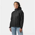 Helly Hansen Regenjacke W SEVEN J JACKET mit verstellbarer Kapuze, wasserfest, atmungsaktiv, winddicht schwarz L (42/44)