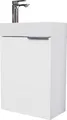 Planetmöbel Waschbeckenunterschrank inkl. Keramikwaschbecken 40cm Gäste WC Weiß