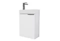 Planetmöbel Waschtisch Waschbeckenunterschrank 40cm weiß (2er Set, 1-St), Badmöbel, Breite 40 cm, bestehend aus Keramik-Becken und Unterbau