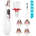 Porenreiniger Electric Mitesserentferner Vakuum Cleaner Pore Cleaner Gesicht Reinigung mit LED-Bildschirm und 4 Sonden und 3 Modi (Weiß) - Weiß