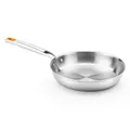 BRA Efficient | Effiziente Bratpfanne Inox Triply 26 cm, Edelstahl 18/10, ohne Antihaftbeschichtung mit dreifach geschmiedetem Diffusorboden, ohne PFOA, genieteter Griff