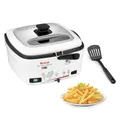 Tefal Multi-Funktions-Fritteuse Versalio Deluxe 9-In-1, Kapazität 1,3 Kg, Inkl. Pfannenwender, Braten, Frittieren, Köcheln, Regelbare Temperatur, Timer, weiß, FR4950