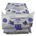by Amazon Sensitive Babytücher, Unparfümiert, 336 Feuchttücher, 6er-Packung á 56
