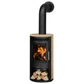 JUSTUS Kaminofen "Baltrum D 2.0", sandstein, Sandstein, 5,5 kW, Dauerbrand geeignet - schwarz