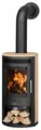 Justus | Kaminofen | Baltrum D 2.0 | 5,5 kW | Stahl Schwarz, Sandstein