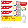 Colgate Zahnpasta Total Original Zahncreme gegen Karies und Plaque. Schützt den Zahnschmelz, 4x100ml