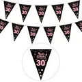 Stoff Girlande 30. Geburtstag Rosegold  Wimpel Deko für Mann und Frau, Banner...