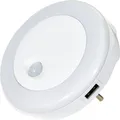 2x LED Steckdosennachtlicht Bewegungsmelder 2x USB Eingang warmweiß RGB