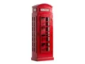 massivum Bücherregal Telefonzelle rot I London Design I Vitrine I Glasschrank