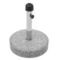 Mendler Sonnenschirmständer HWC-F92, Schirmständer Schirmhalter, Granit - 24kg rund grau