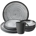 Camping Melamin-Geschirr Set 16-teilig Teller & Kaffee-Tassen - Unzerbrechlich für Wohnmobil, Wohnwagen, Bulli & Camper - Spülmaschinenfest & Kompakt - Retro, Boho | SUNDREAM Zodiac