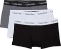Calvin Klein Herren 3er Pack Boxershorts Low Rise Trunks Unterwäsche, Mehrfarbig (White/B&W Stripe/Black), S