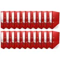 Netuno 20x Aktenordner Rot DIN A4 Ekobox 2-Ring-Mechanik Ringorder a4 8cm Kunststoff Ordner a4 breit Büroordner Plastikordner Briefordner a4 Ringmappe breiter Aktenordner PP-Ordner farbig