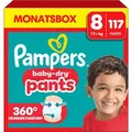 Pampers® Windeln Monatsbox baby-dryTM pants Größe Gr.8 (19+ kg) für Kids und Teens (4-12 Jahre), 117 St.