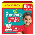 Pampers Baby-Dry Pants Größe 8, 117 Stück, 17kg+, 360° auslaufsichere Passform für Tag und Nacht