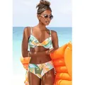 Bügel-Bikini SUNSEEKER "Allis", Damen, Gr. 40, Cup B, gelb (weiß, gelb), Microfaser, Microfaser, Bikini-Sets, mit kleinen Zierringen am Top, Topseller