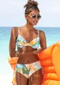 Bügel-Bikini "Allis", mit kleinen Zierringen am Top, Gr. 40 - Cup B, weiß-gelb Cup B