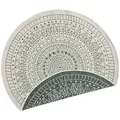 Hanse Home Outdoorteppich Twin, Creme, Dunkelgrün, Kunststoff, Mandala, rund, Oeko-Tex® Standard 100, für Fußbodenheizung geeignet, beidseitig verwendbar, in verschiedenen Größen erhältlich, wasserabweisend, lichtunempfindlich, pflegeleicht, strapazierfähig, Teppiche & Böden, Teppiche, Outdoorteppiche