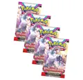 POKÉMON Sammelkarte Pokemon Karten Karmesin & Purpur - Entwicklung in Paldea - 4 Booster, Karmesin & Purpur - Entwicklung in Paldea - 4 Booster