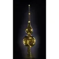 Krinner 76031 Weihnachtsbaumspitze Warmweiß LED Bernstein Mundgeblasenes Glas, mit Schalter
